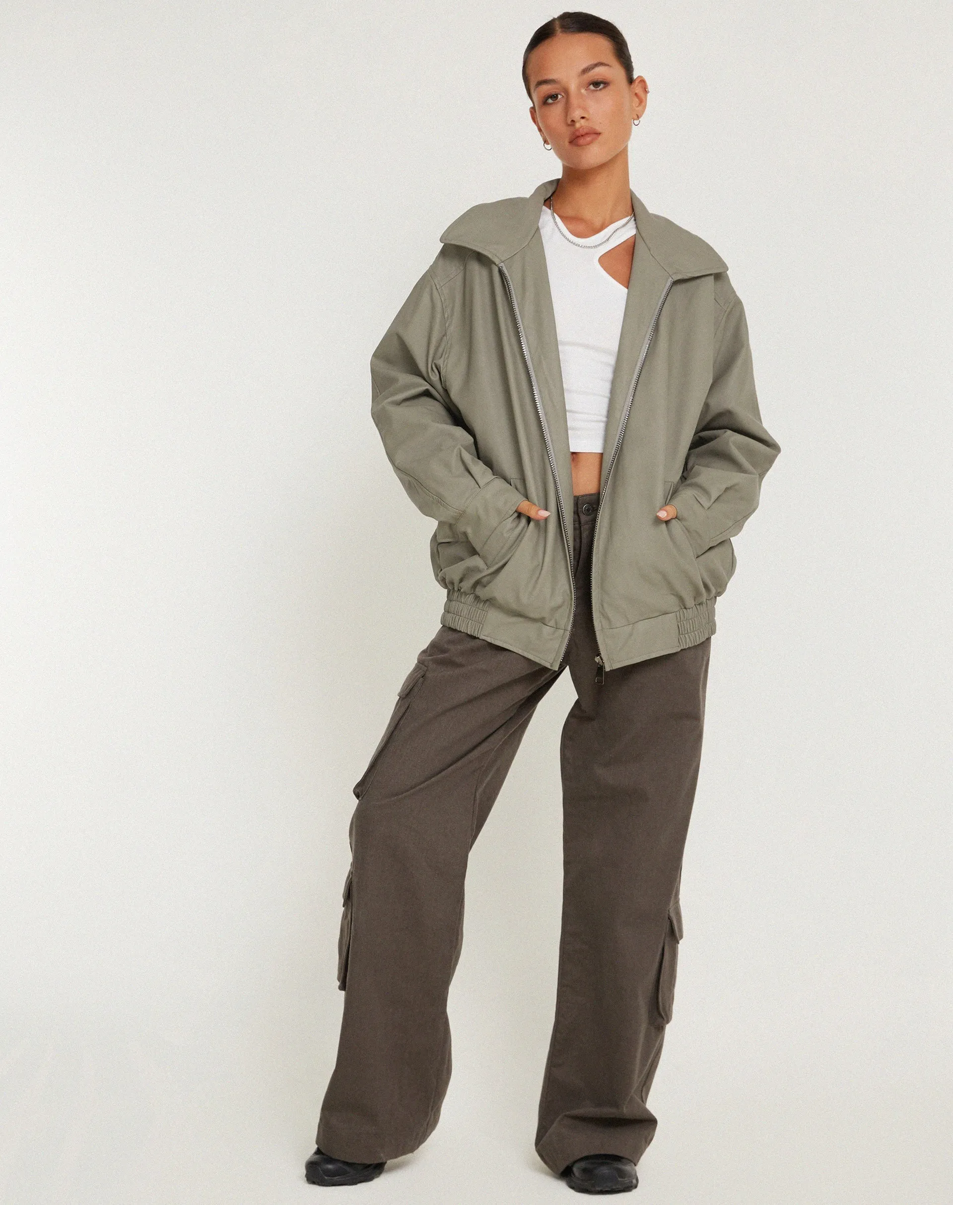 Cavita Jacket in PU Grey sold by Motel Rocks product image thumbnail 5