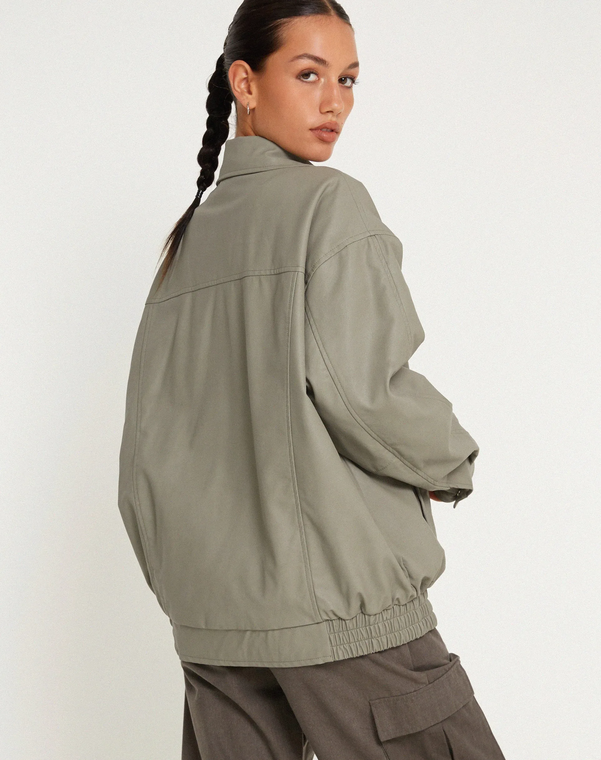 Cavita Jacket in PU Grey sold by Motel Rocks product image thumbnail 4