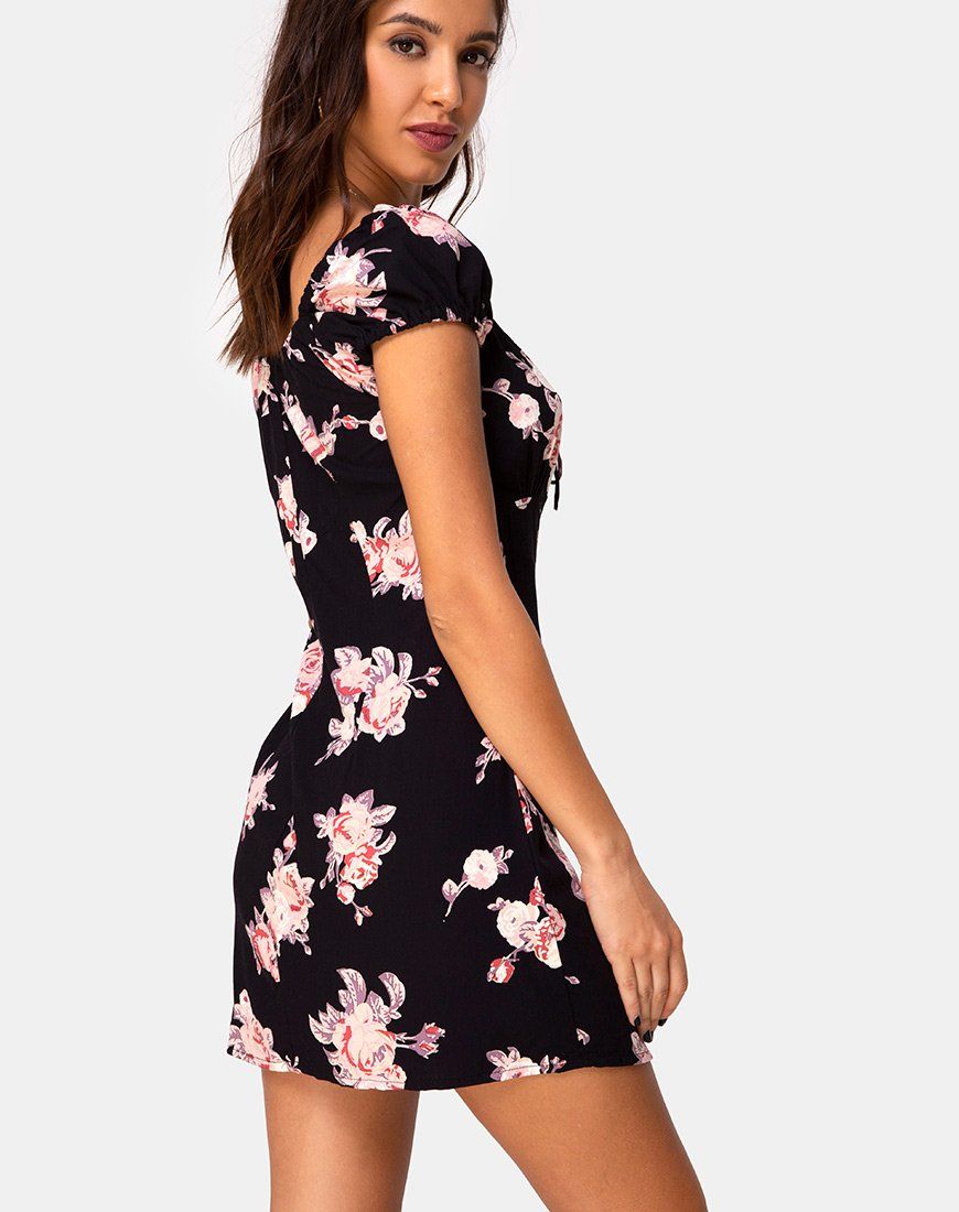 Gaval Mini Dress in Vintage Rose Pink sold by Motel Rocks product image thumbnail 2