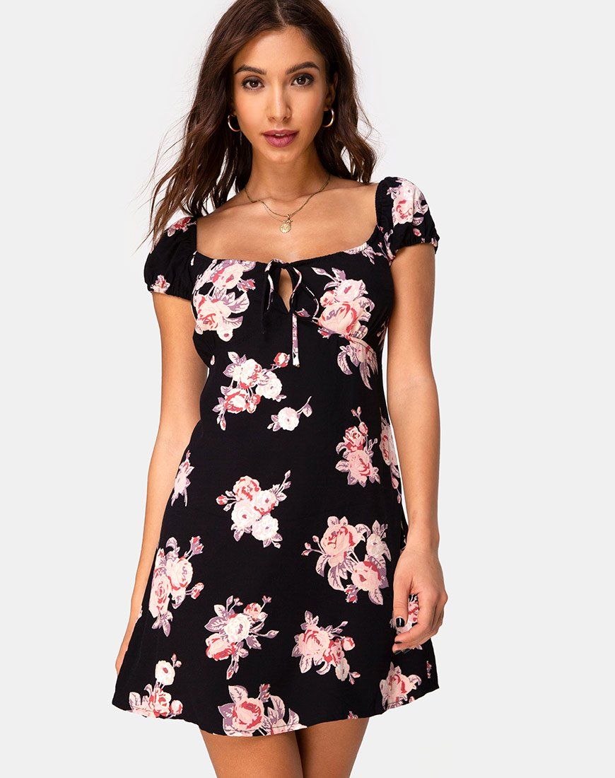 Gaval Mini Dress in Vintage Rose Pink sold by Motel Rocks