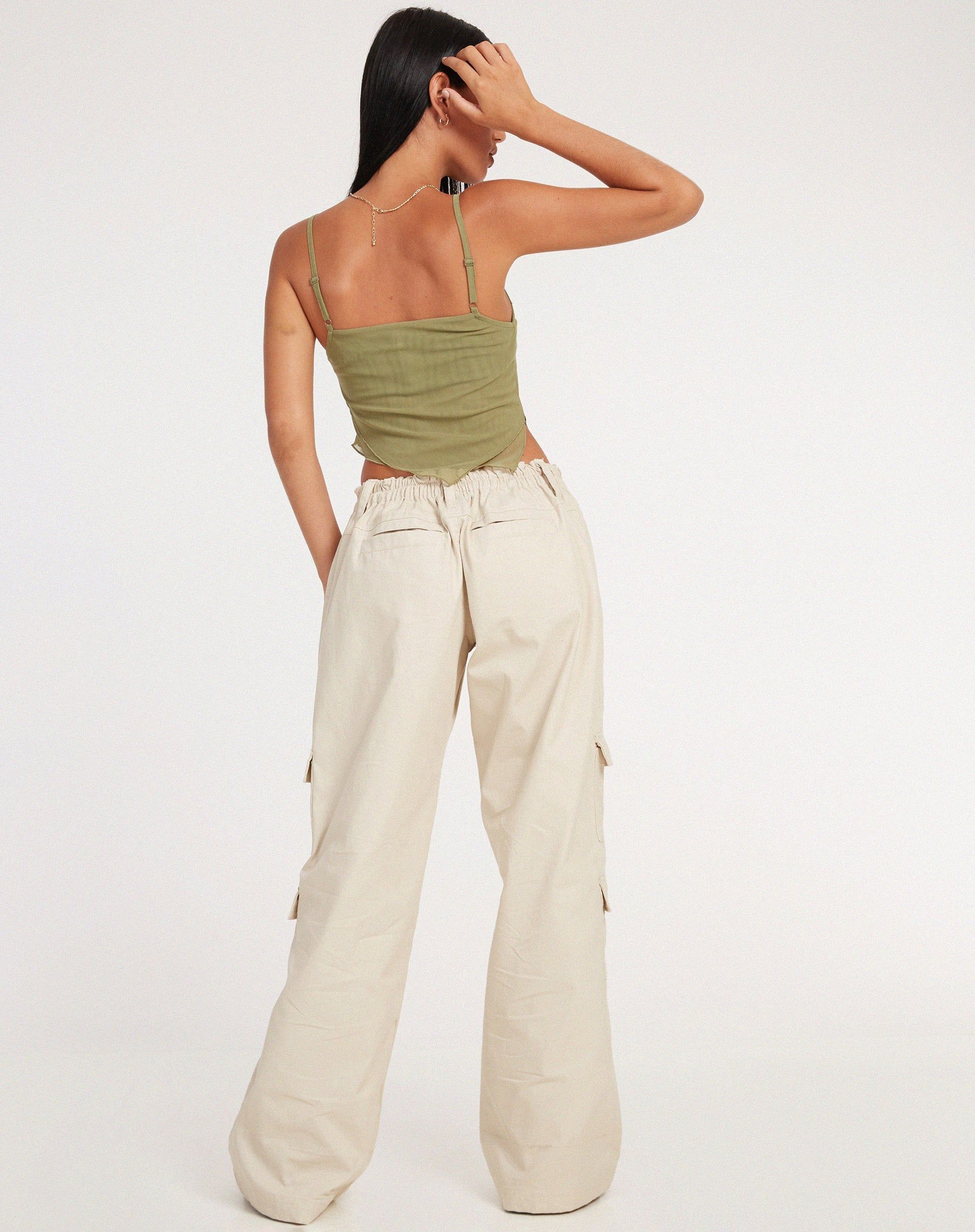 Shindu Top in Mesh Olive sold by Motel Rocks product image thumbnail 5