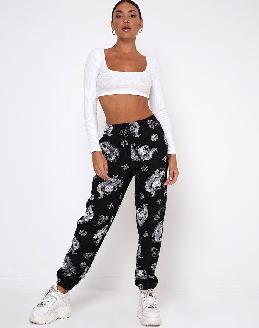 Drea Crop Top in Rib Ivory sold by Motel Rocks product image thumbnail 3