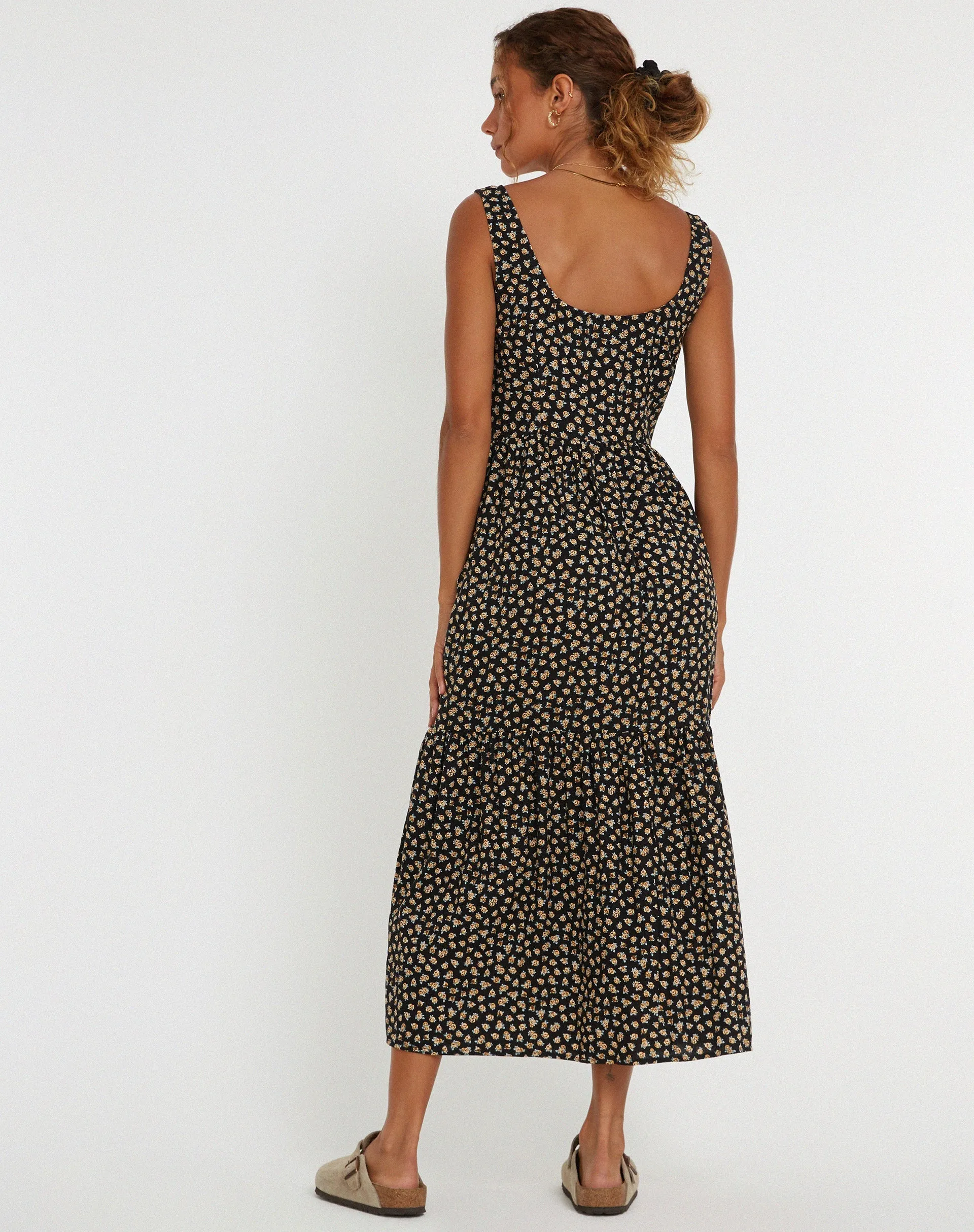 Marisol Maxi Dress in Ditsy Floral Bronze sold by Motel Rocks product image thumbnail 4