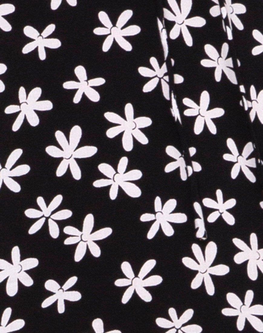Cypress Midi Dress in 90's Daisy Black and White sold by Motel Rocks product image thumbnail 5