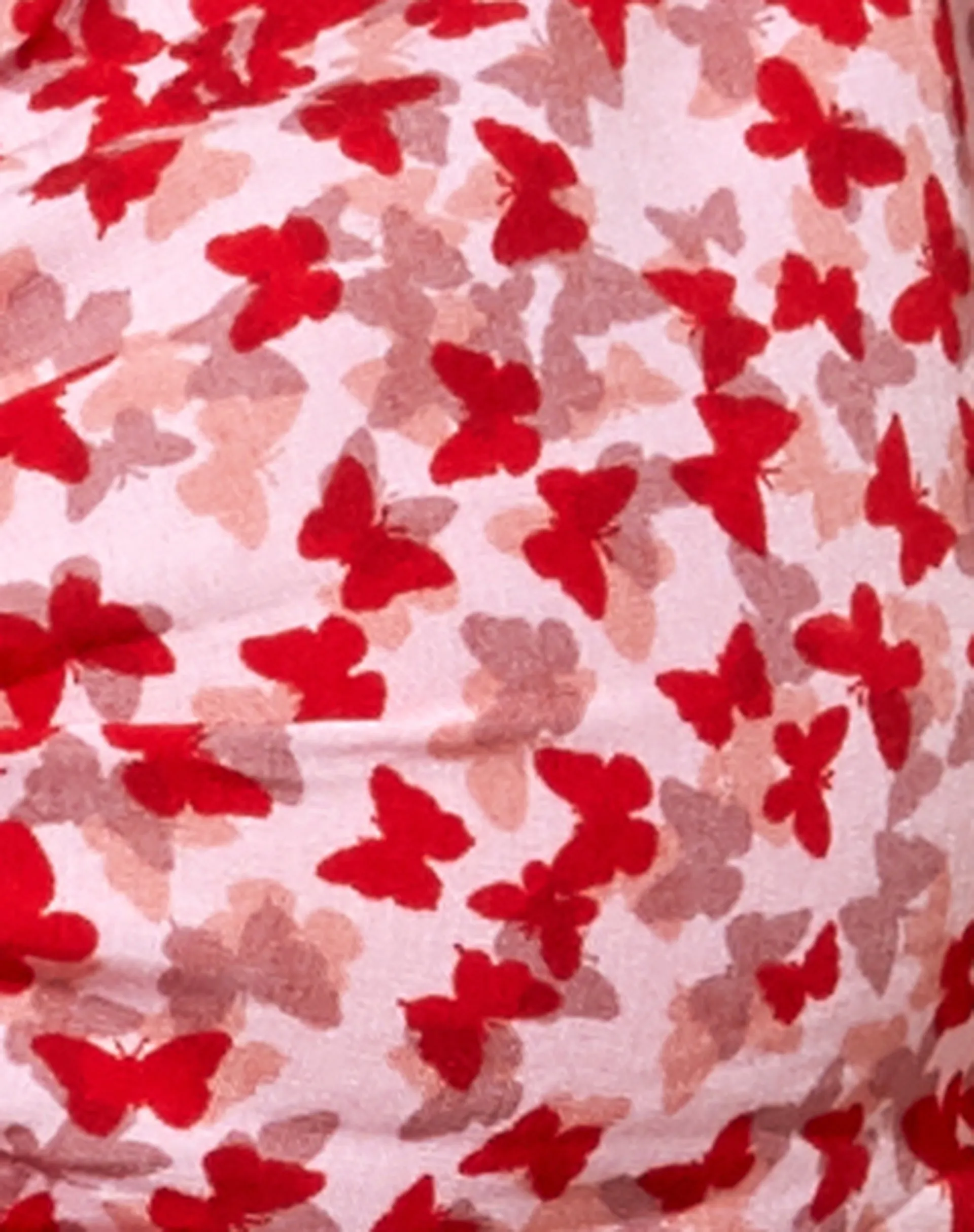 Sarae Crop Top in Ditsy Butterfly Peach and Red sold by Motel Rocks product image thumbnail 5