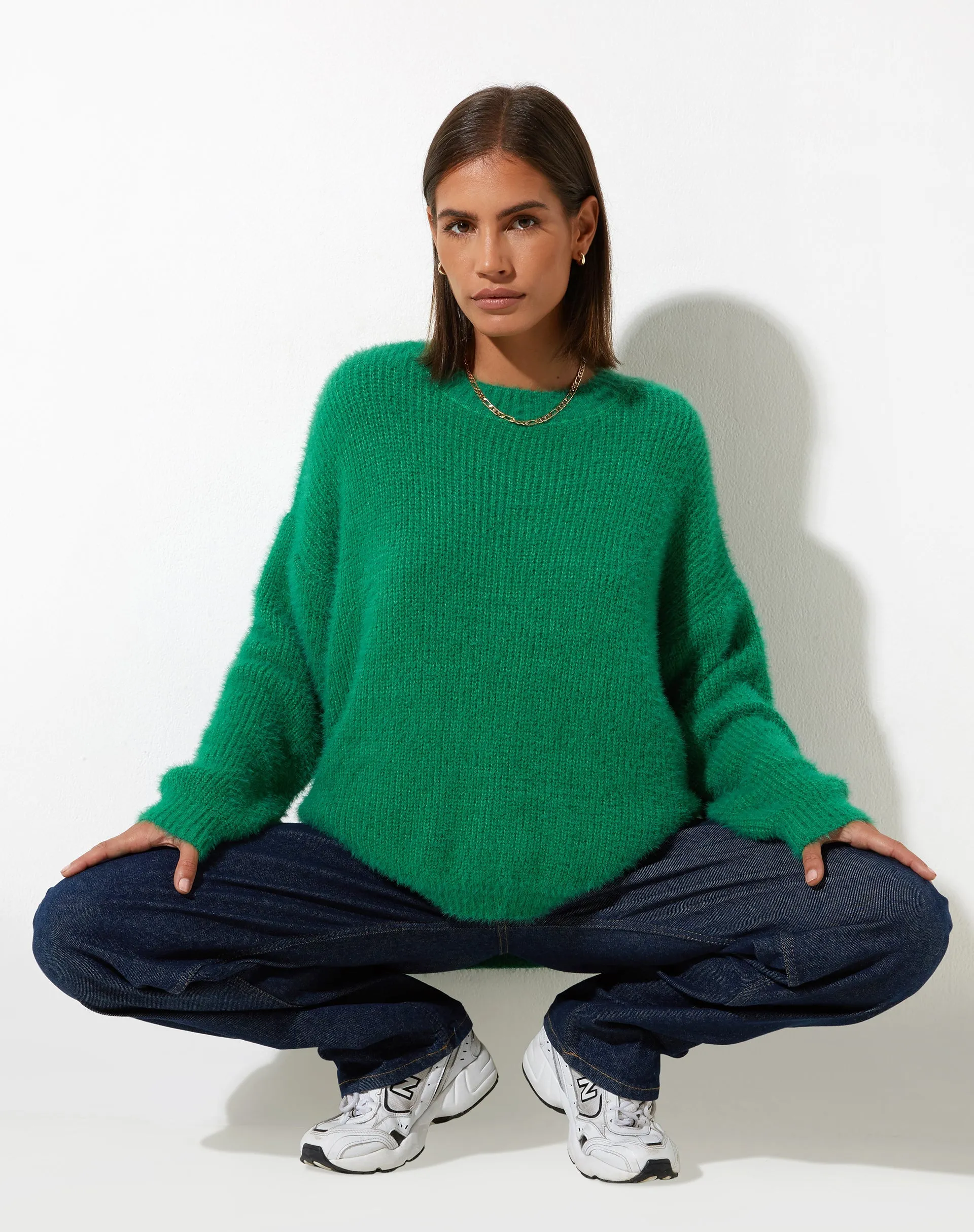 Bondy Jumper in Knit Kelly Green sold by Motel Rocks