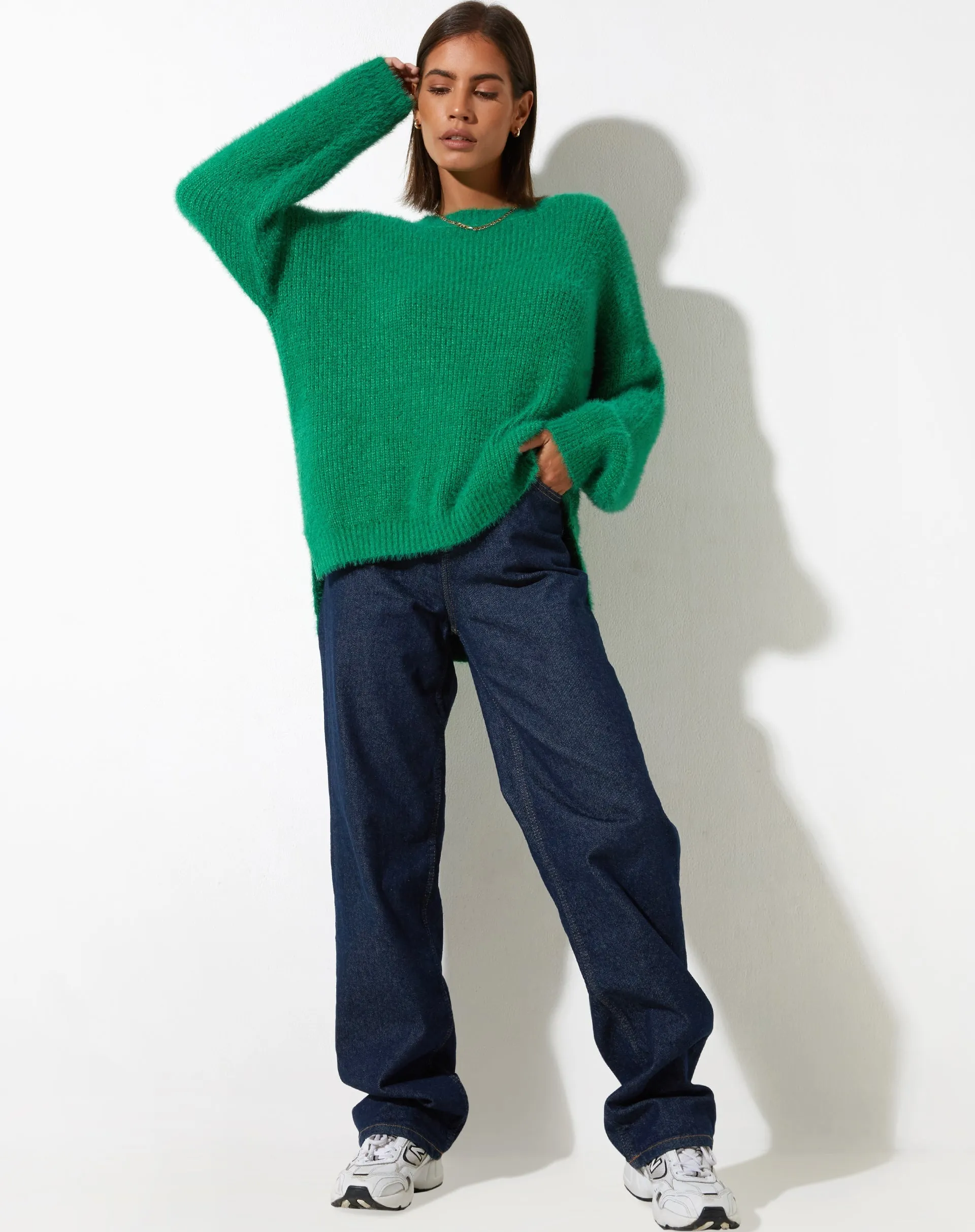 Bondy Jumper in Knit Kelly Green sold by Motel Rocks product image thumbnail 2
