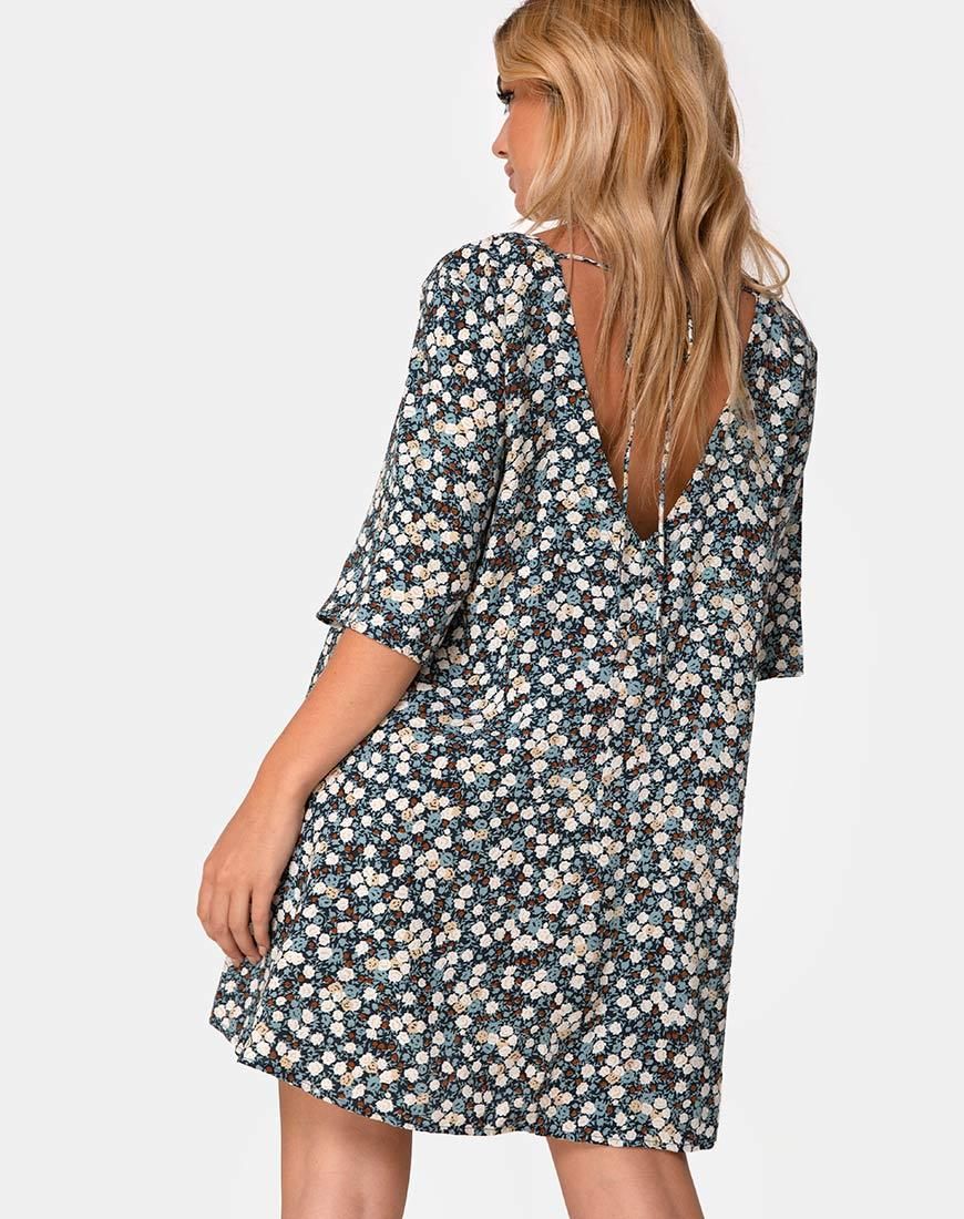 Rosella Swing Dress in Floral Field Navy sold by Motel Rocks product image thumbnail 2