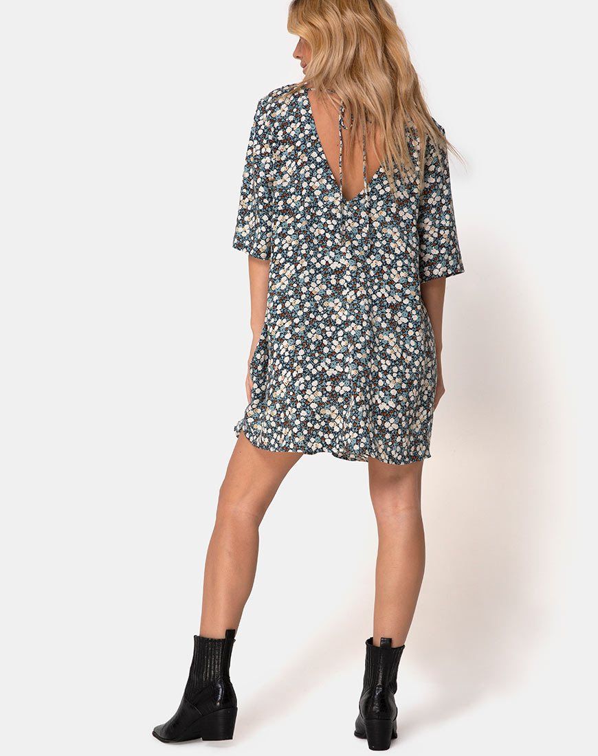 Rosella Swing Dress in Floral Field Navy sold by Motel Rocks product image thumbnail 4