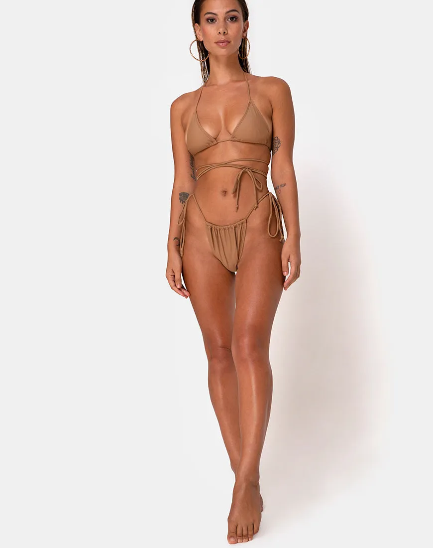 Leyna Bikini Bottom in Coco sold by Motel Rocks product image thumbnail 4