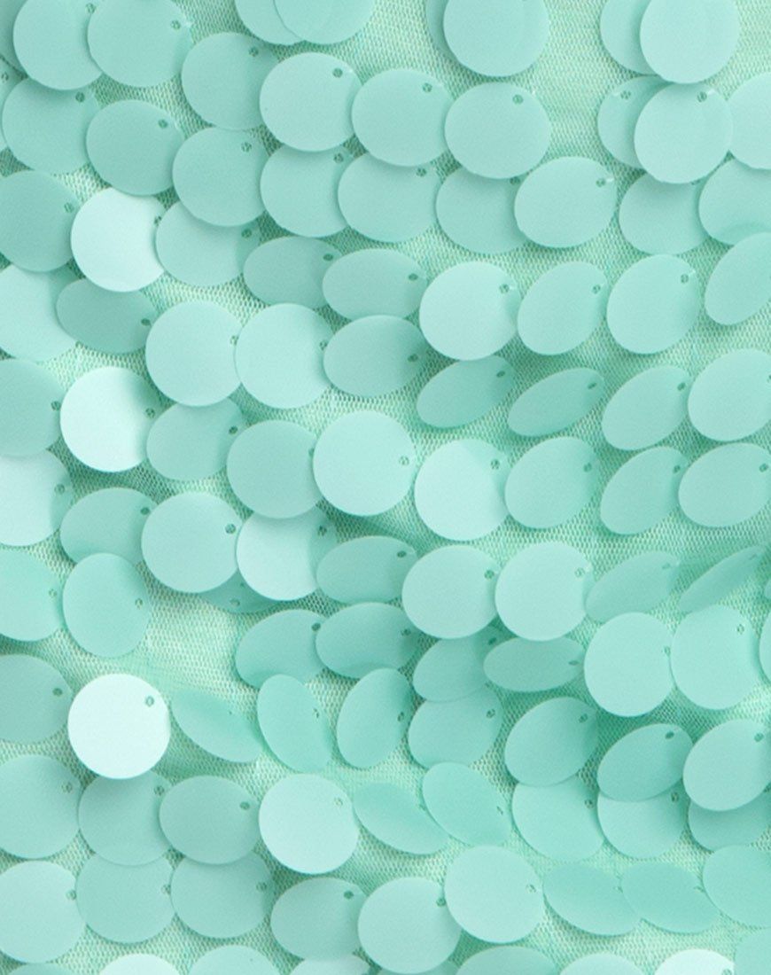 Finn Dress in Disc Sequin Mint sold by Motel Rocks product image thumbnail 5