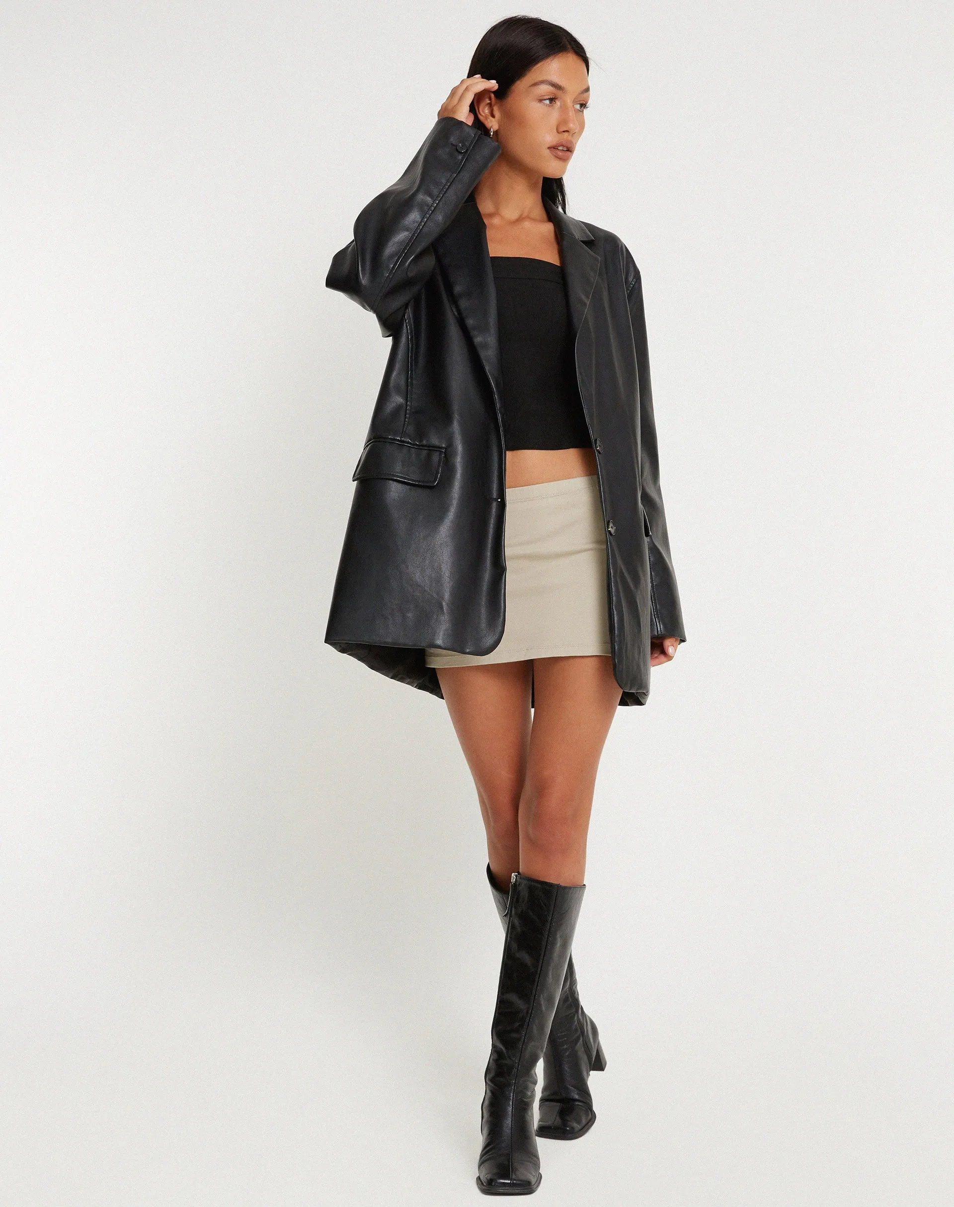 Lidya Mini Skirt in Coconut Milk sold by Motel Rocks product image thumbnail 4