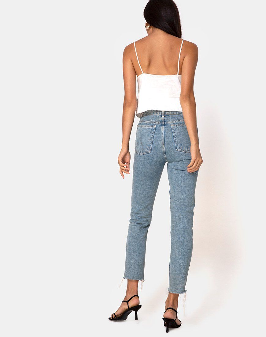 Roce Top in Satin Ivory sold by Motel Rocks product image thumbnail 4