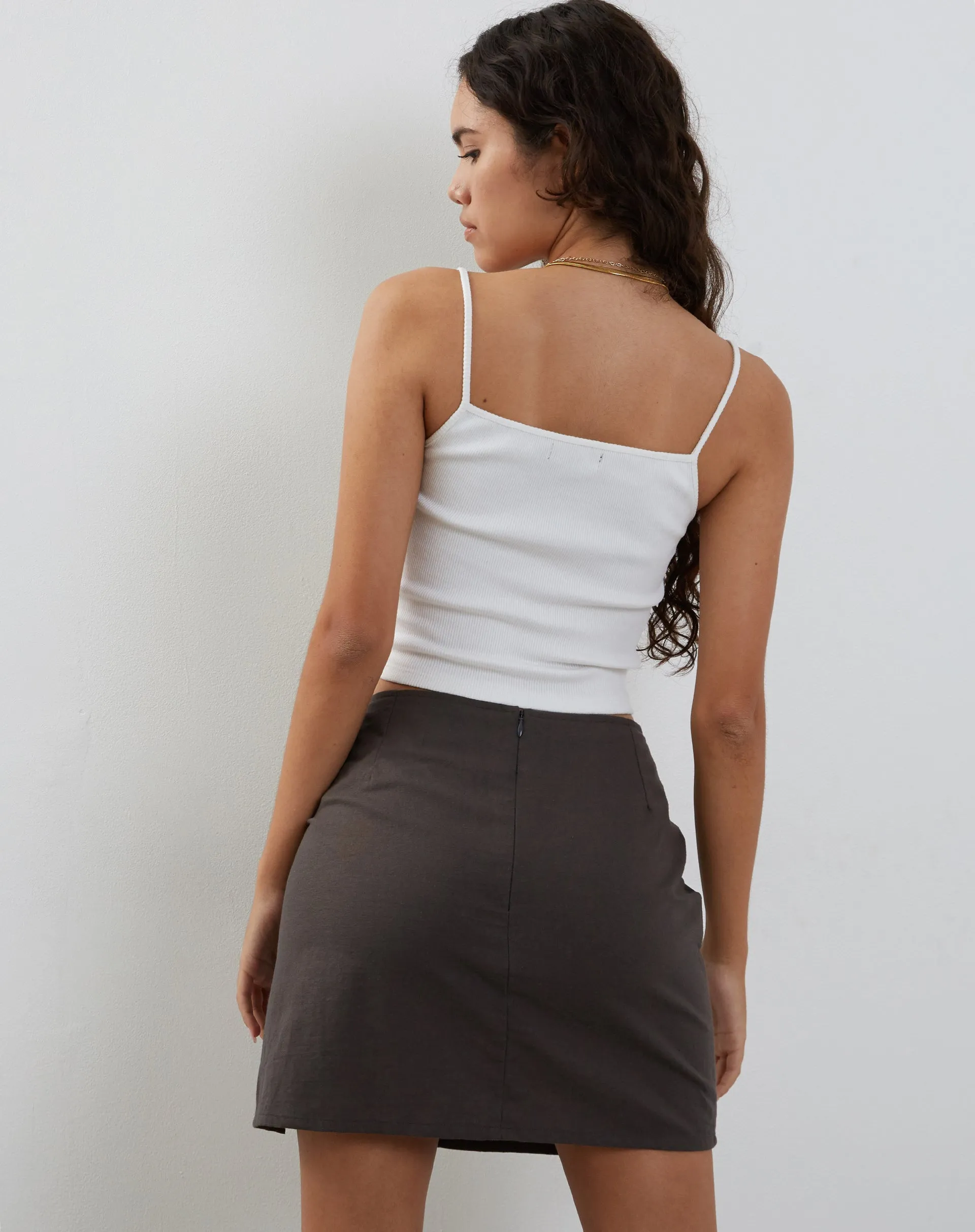 Sheny Mini Skirt in Charcoal Grey sold by Motel Rocks product image thumbnail 2