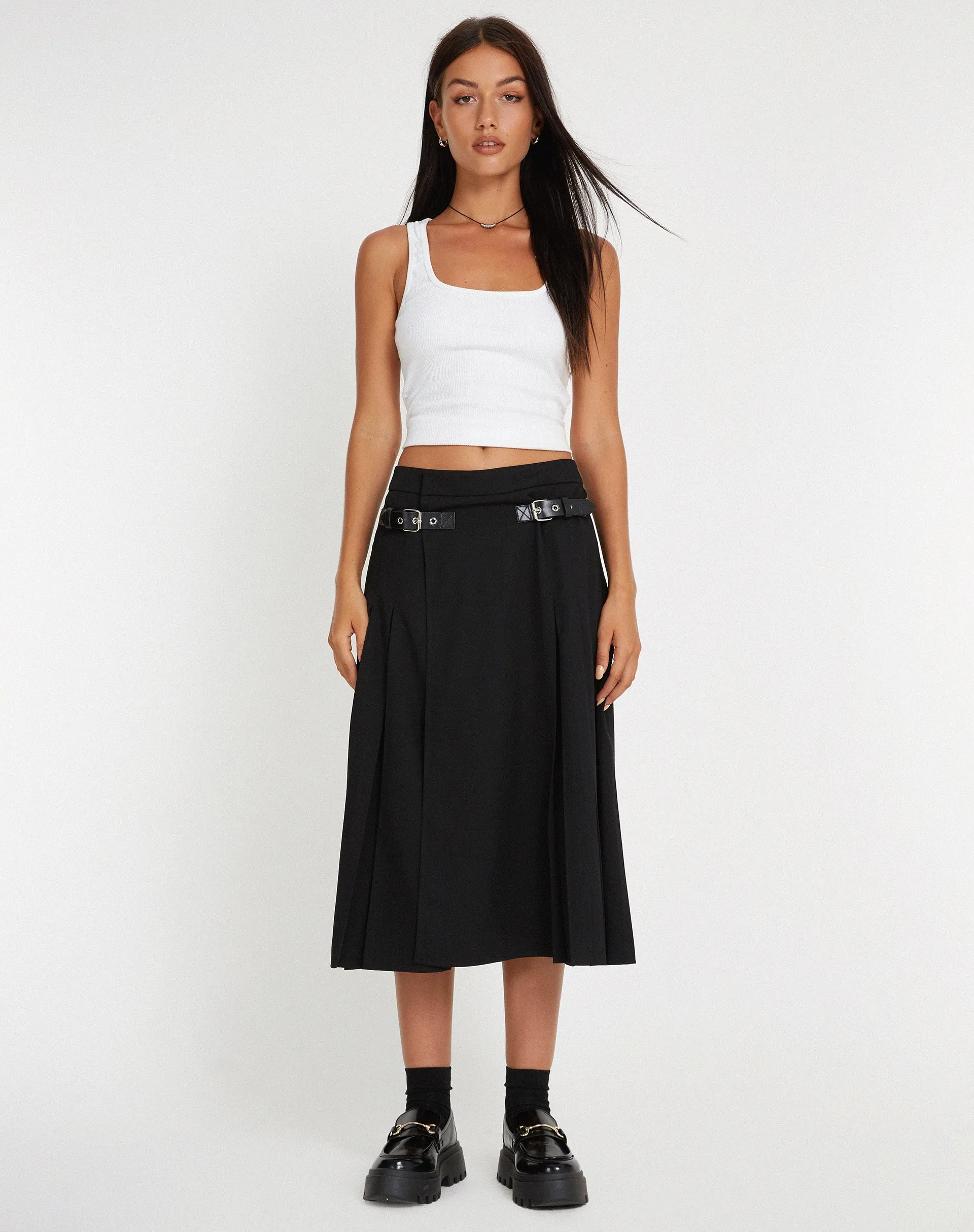 Kozani Midi Skirt in Black sold by Motel Rocks product image thumbnail 3