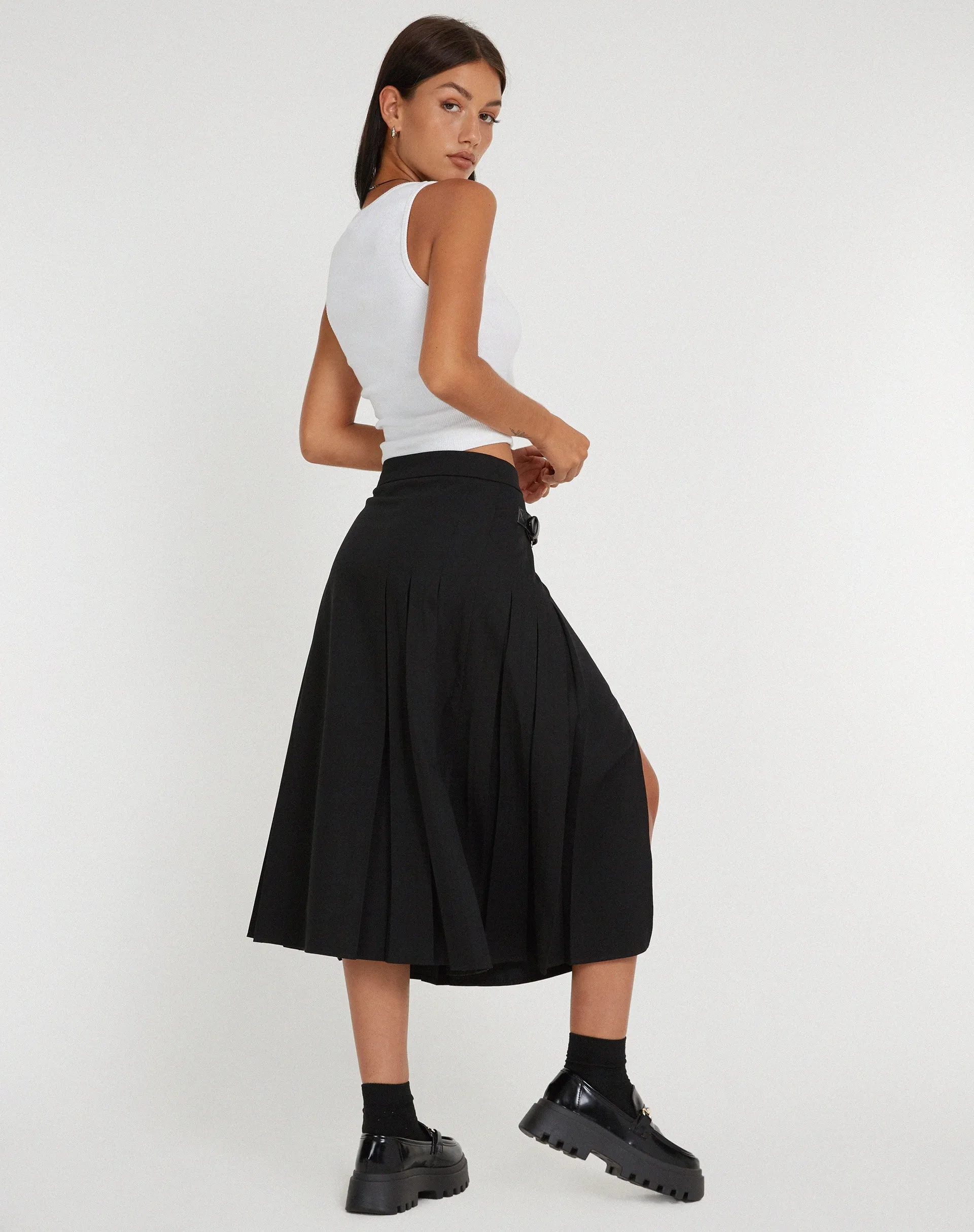 Kozani Midi Skirt in Black sold by Motel Rocks product image thumbnail 5