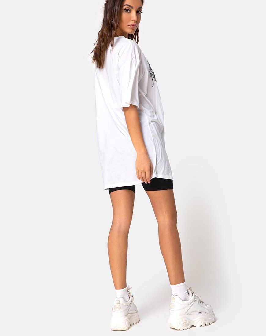 Sunny Kiss Tee in White with Cherub sold by Motel Rocks product image thumbnail 4