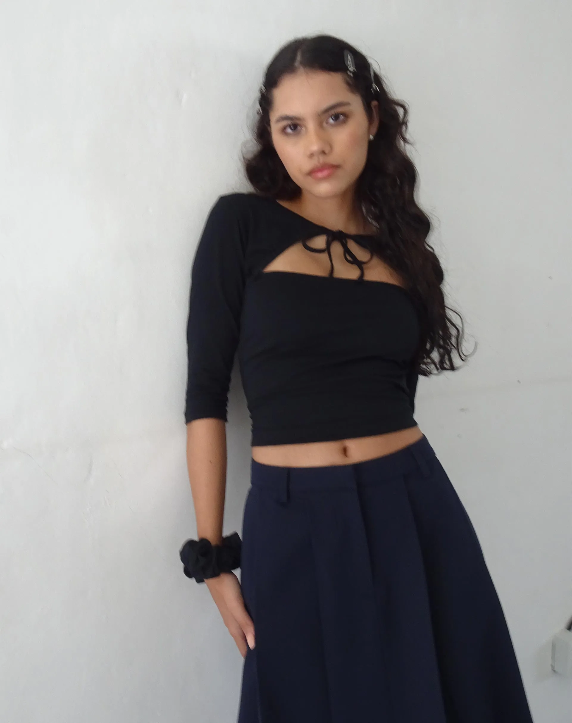 Neha Crop Top in Black sold by Motel Rocks product image thumbnail 2