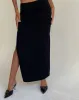 Stusie Split Hem Maxi Skirt in Black sold by Motel Rocks