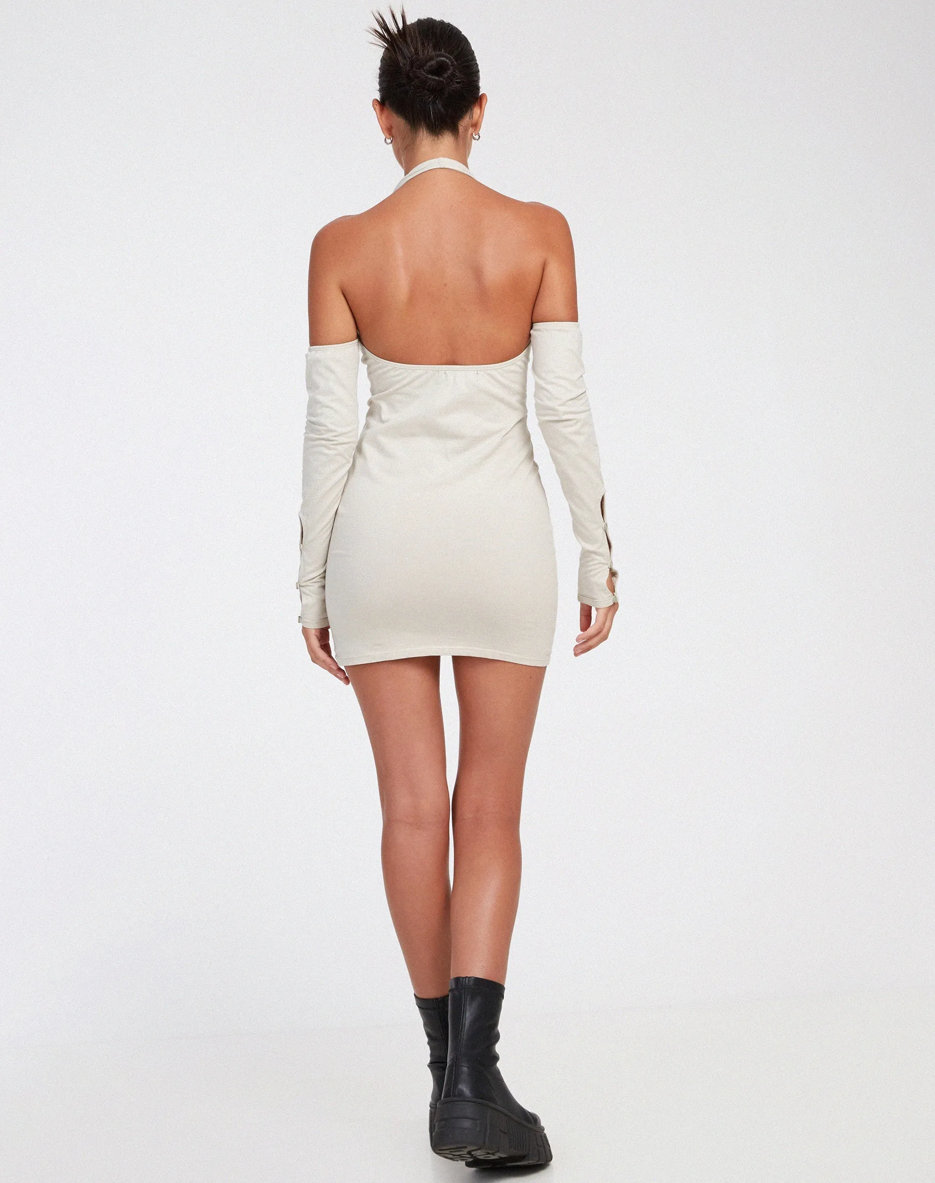 Hojay Mini Dress in Coconut Milk sold by Motel Rocks product image thumbnail 3