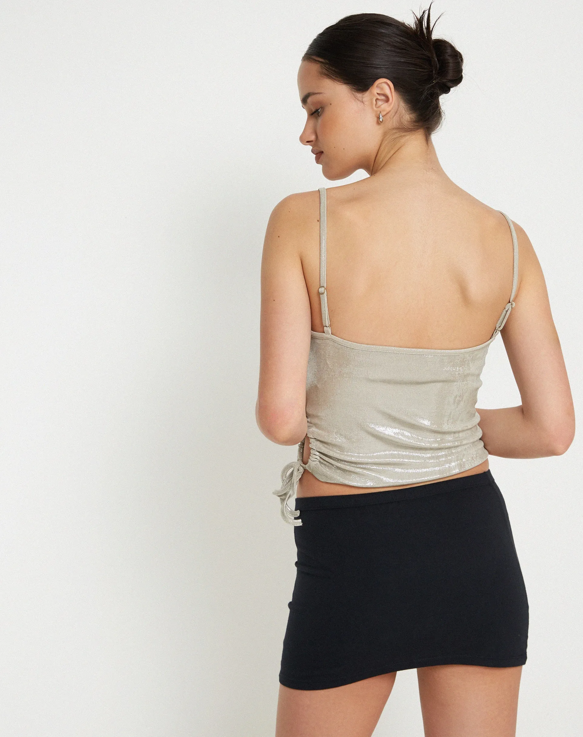 Pratiba Strappy Top in Silver sold by Motel Rocks product image thumbnail 3