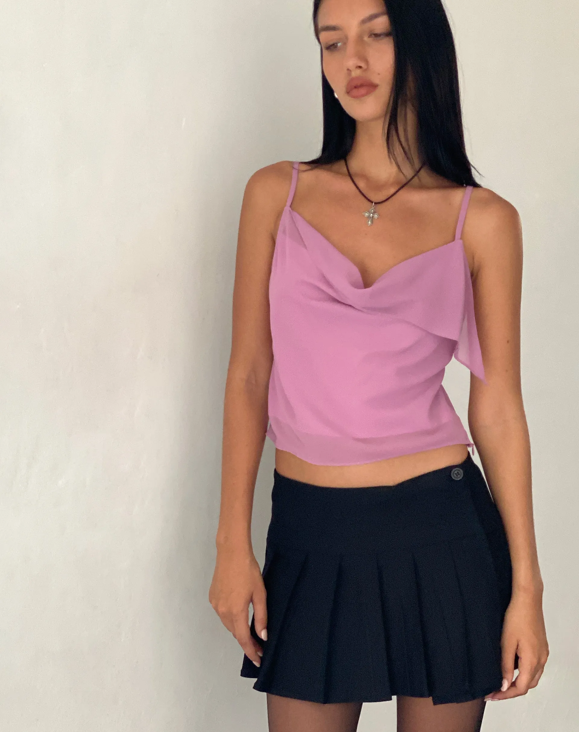 Satisha Top in Chiffon Pink sold by Motel Rocks