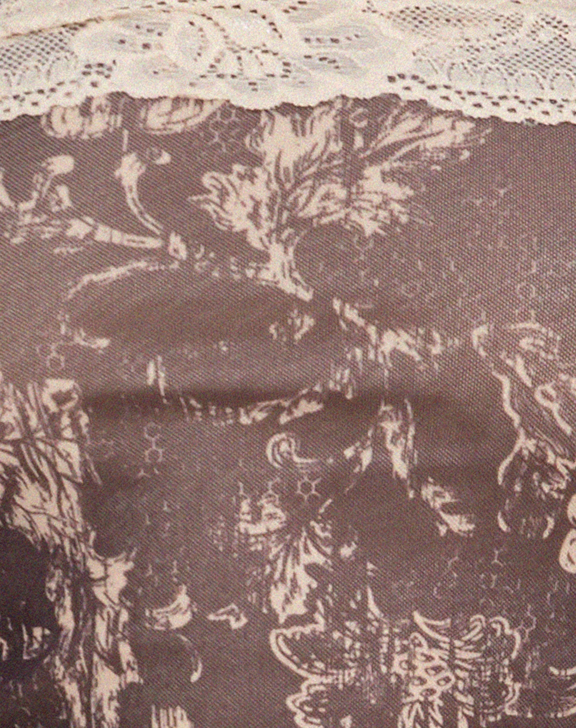 Nagita Long Sleeve Bardot Top in Botanical Dark Brown sold by Motel Rocks product image thumbnail 5