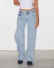 Low Rise Parallel Jeans in 80s Light Blue Wash sold by Motel Rocks