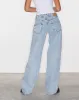 Low Rise Parallel Jeans in 80s Light Blue Wash sold by Motel Rocks