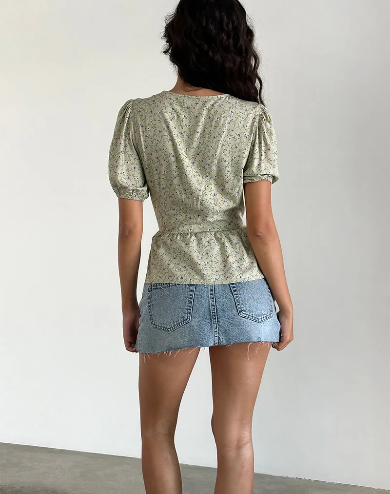 Ajasi Blouse in Parma Violet sold by Motel Rocks product image thumbnail 4