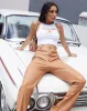 Vasque Crop Top in Lycra White Eh Soleil sold by Motel Rocks
