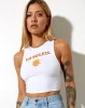 Vasque Crop Top in Lycra White Eh Soleil sold by Motel Rocks
