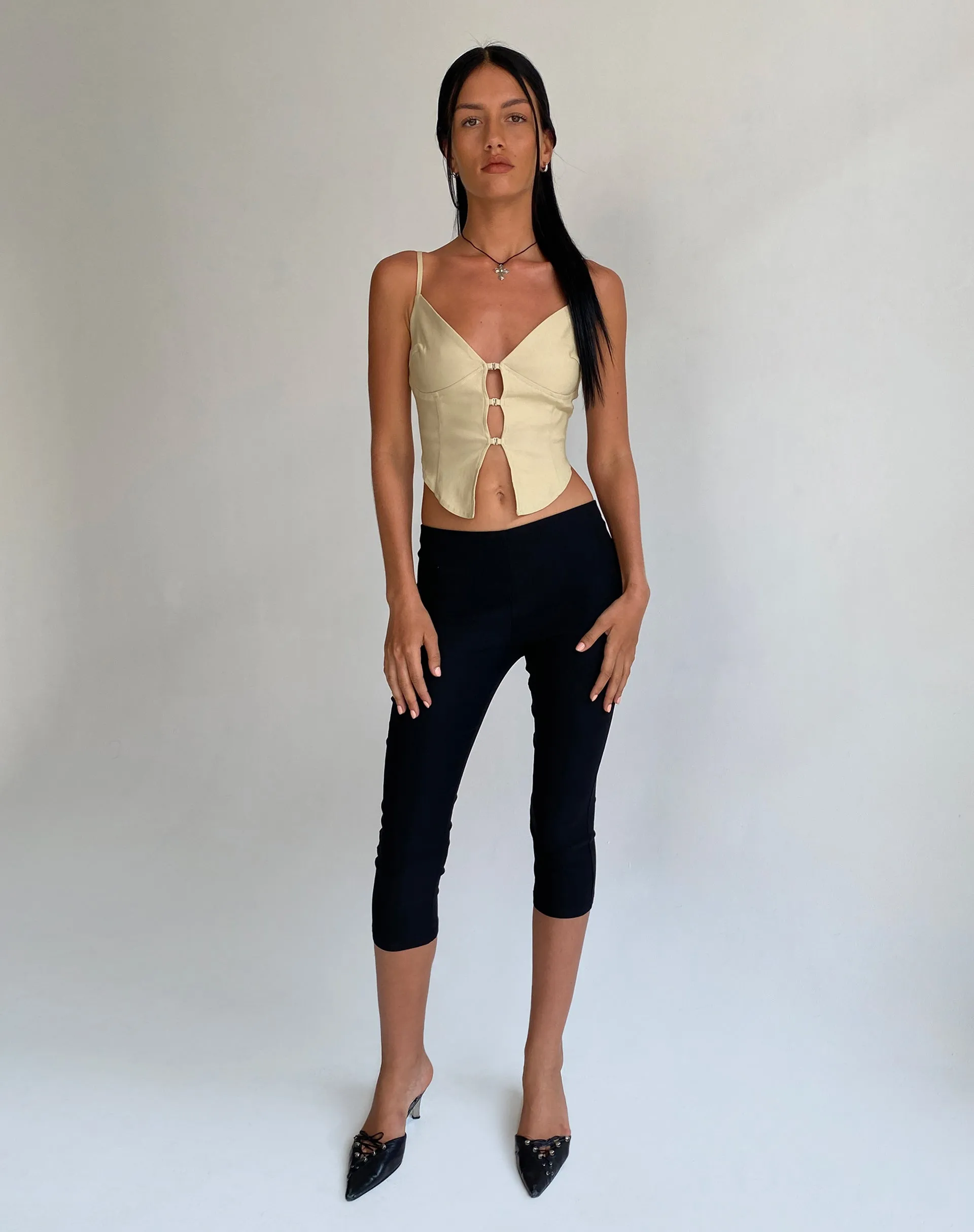 Oleta Cami Top in Cream sold by Motel Rocks product image thumbnail 3