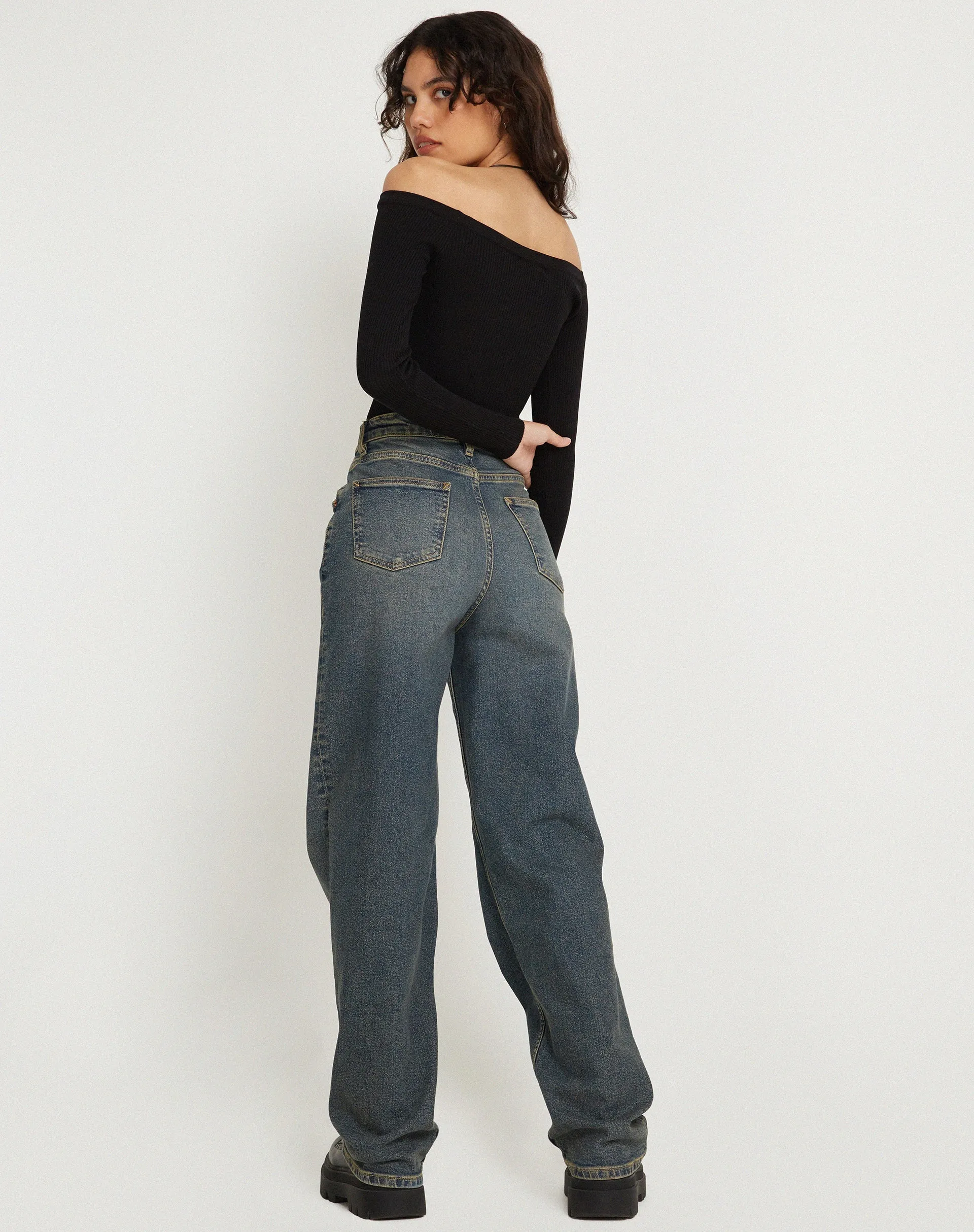 Elsie Bardot Top in Black sold by Motel Rocks product image thumbnail 4