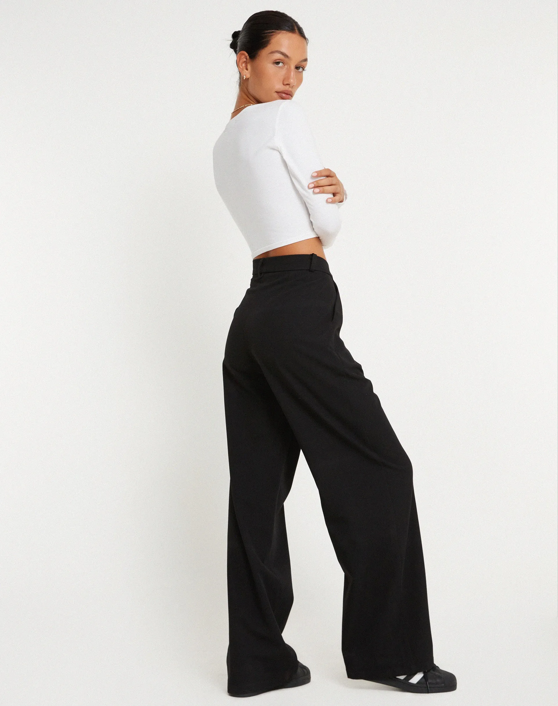 Abba Trouser in Black sold by Motel Rocks product image thumbnail 2