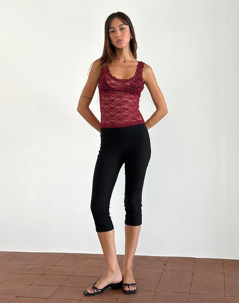 Tahoa Top in Orchid Lace Burgundy sold by Motel Rocks product image thumbnail 2
