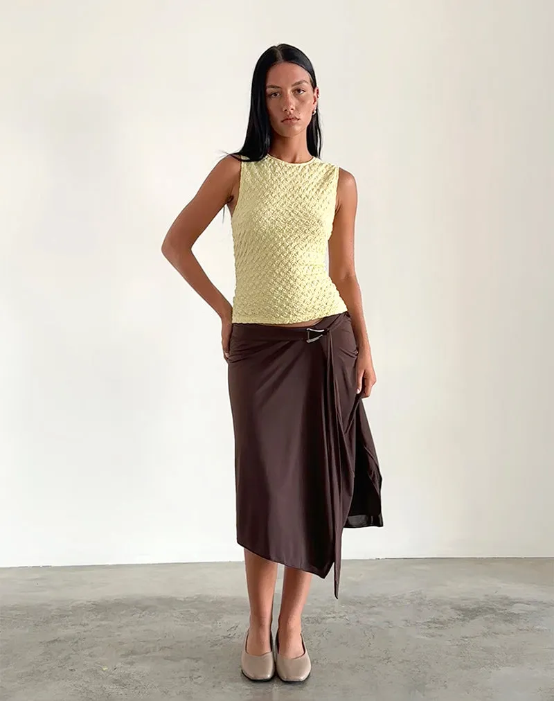 Mohala Top in Bubble Knit Soft Yellow sold by Motel Rocks product image thumbnail 2