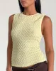 Mohala Top in Bubble Knit Soft Yellow sold by Motel Rocks
