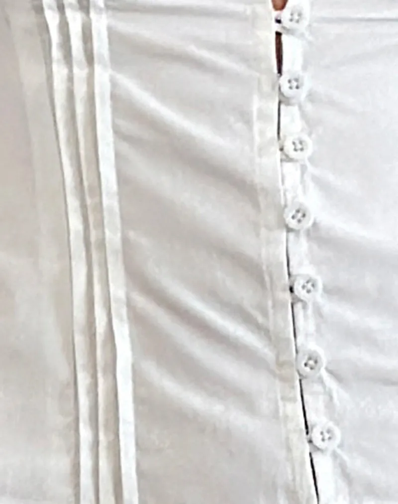 Ilias Corset Top in Poplin White sold by Motel Rocks product image thumbnail 5