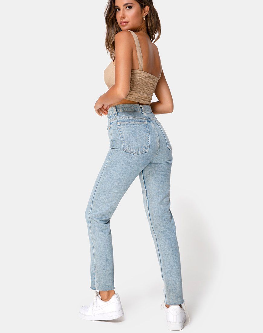 Viben Crop Top in Taupe sold by Motel Rocks product image thumbnail 4