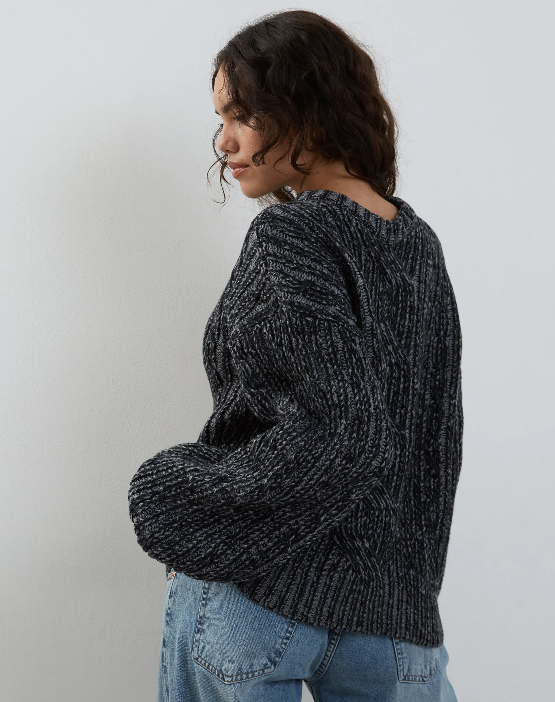 Amieta Knitted Jumper in Shadow Grey sold by Motel Rocks product image thumbnail 5
