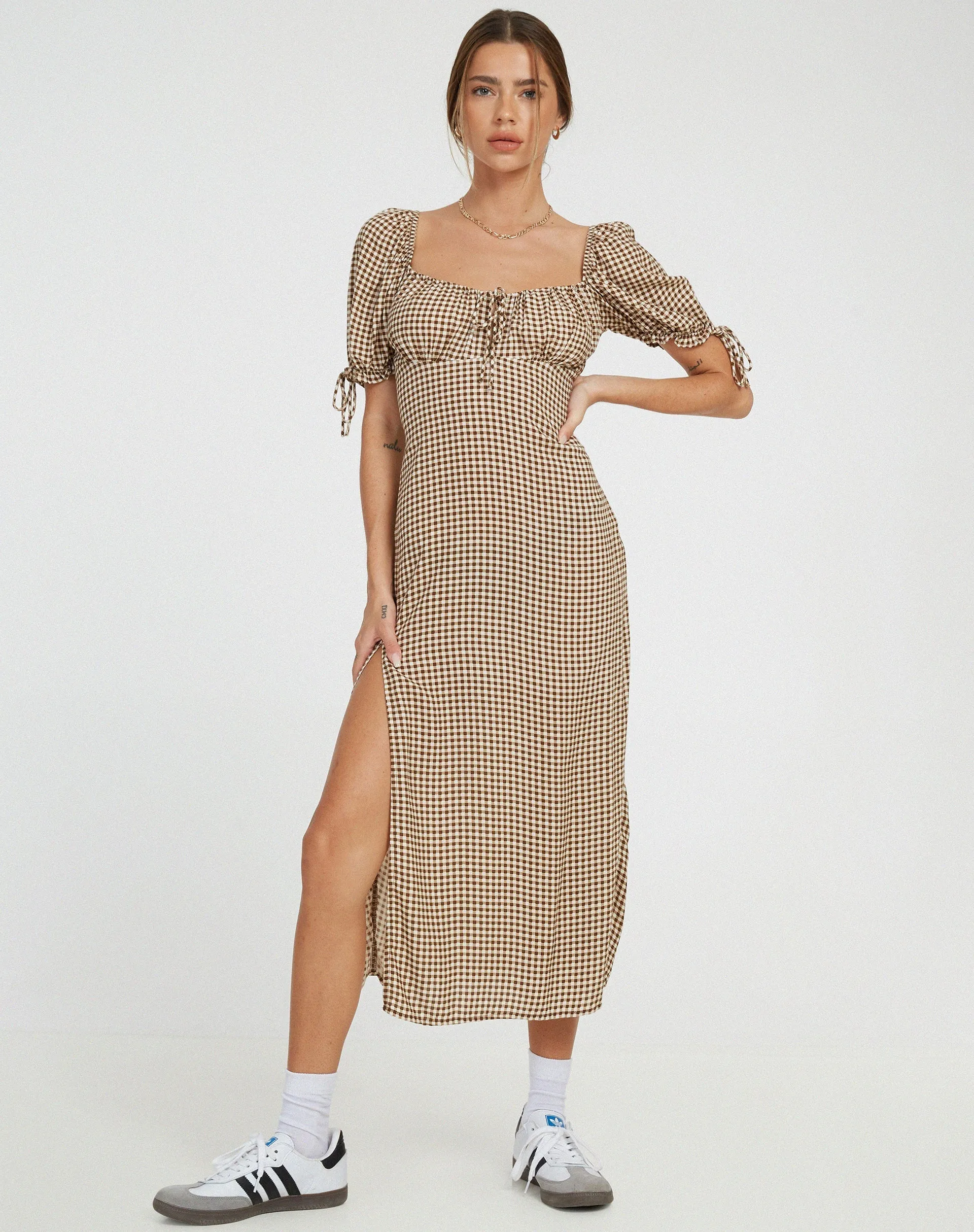 Cello Midi Dress in Mini Gingham sold by Motel Rocks product image thumbnail 3