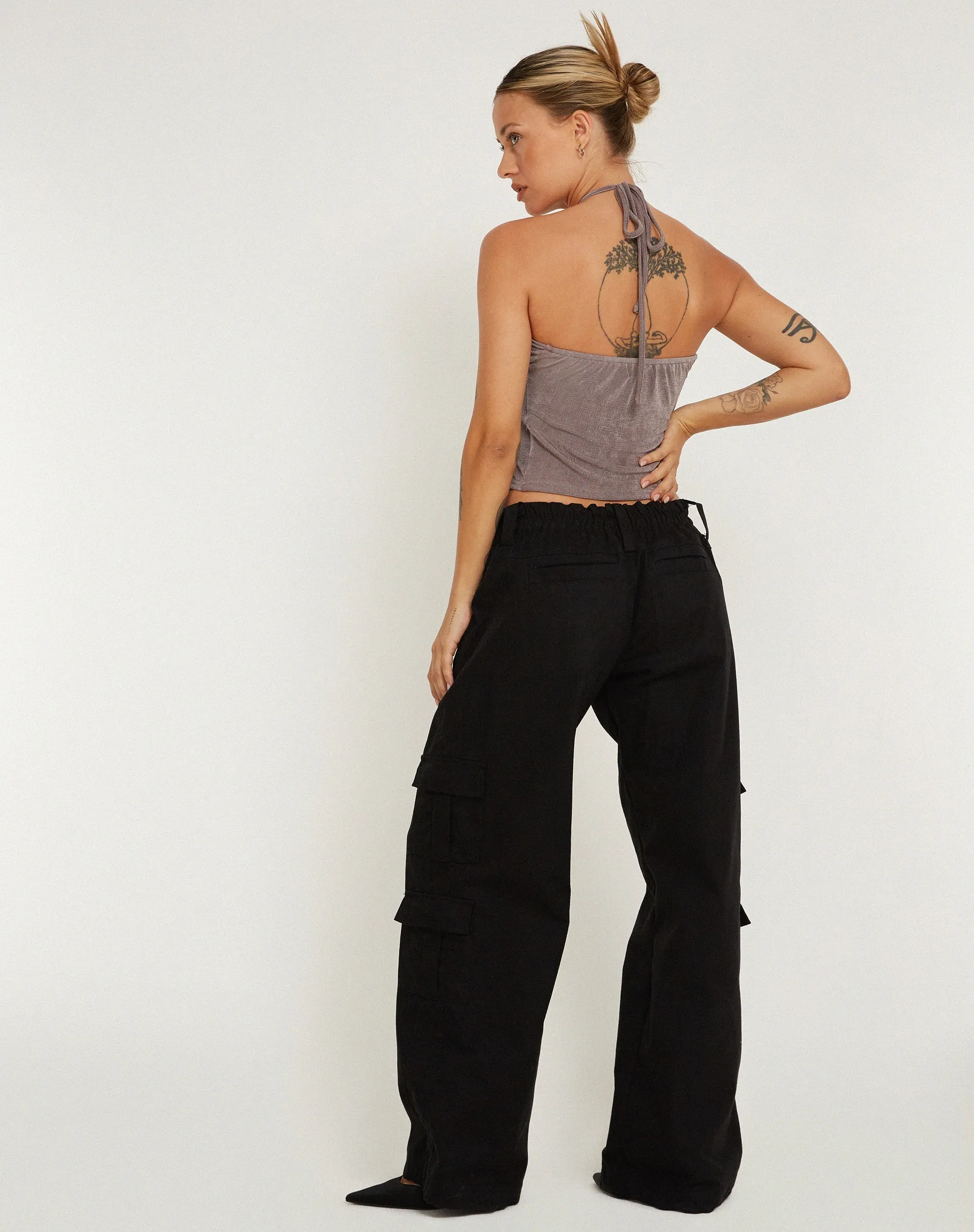 Hiriko Butterfly Top in Charcoal sold by Motel Rocks product image thumbnail 5