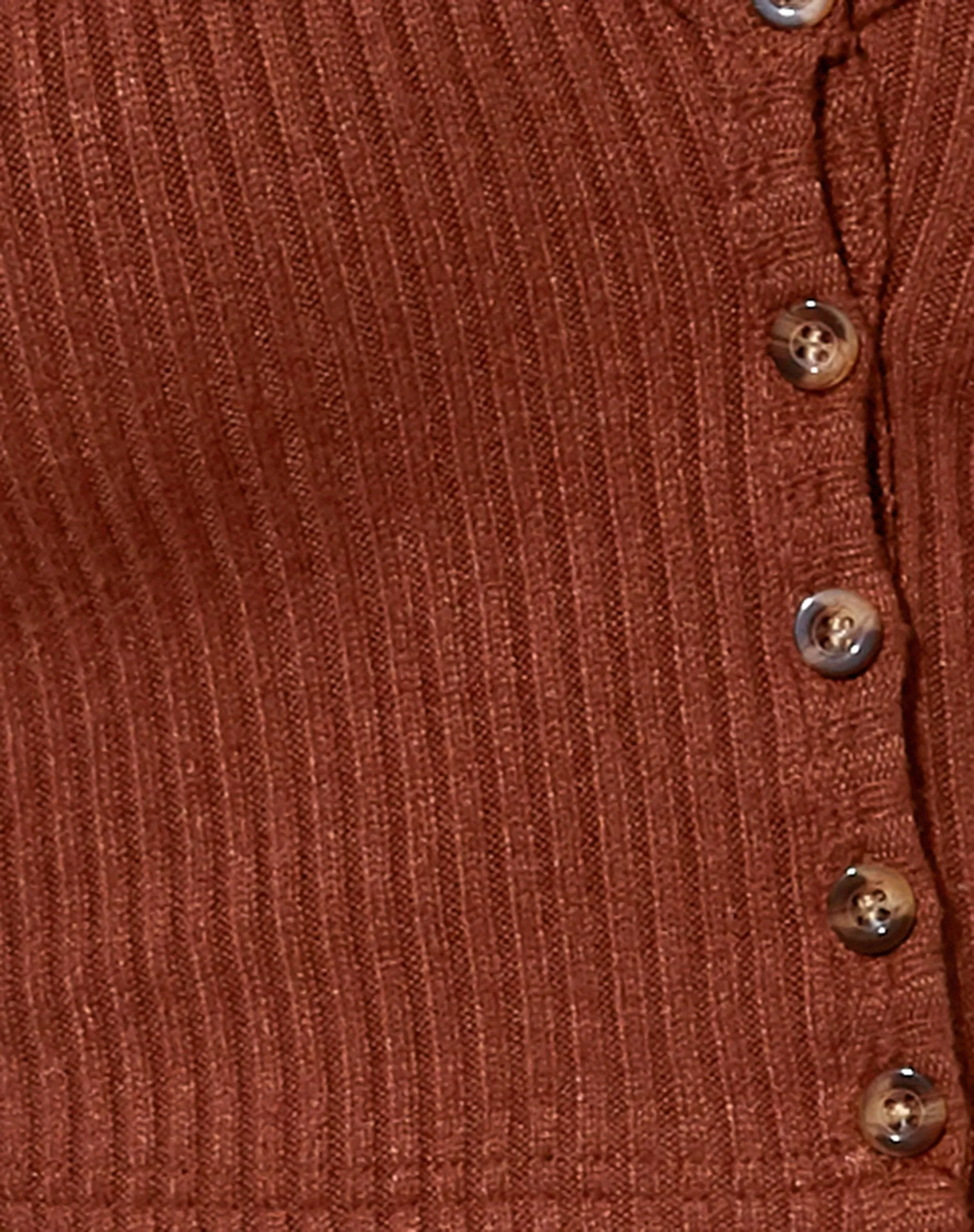 Viney Cardigan in Rib Chocolate sold by Motel Rocks product image thumbnail 5