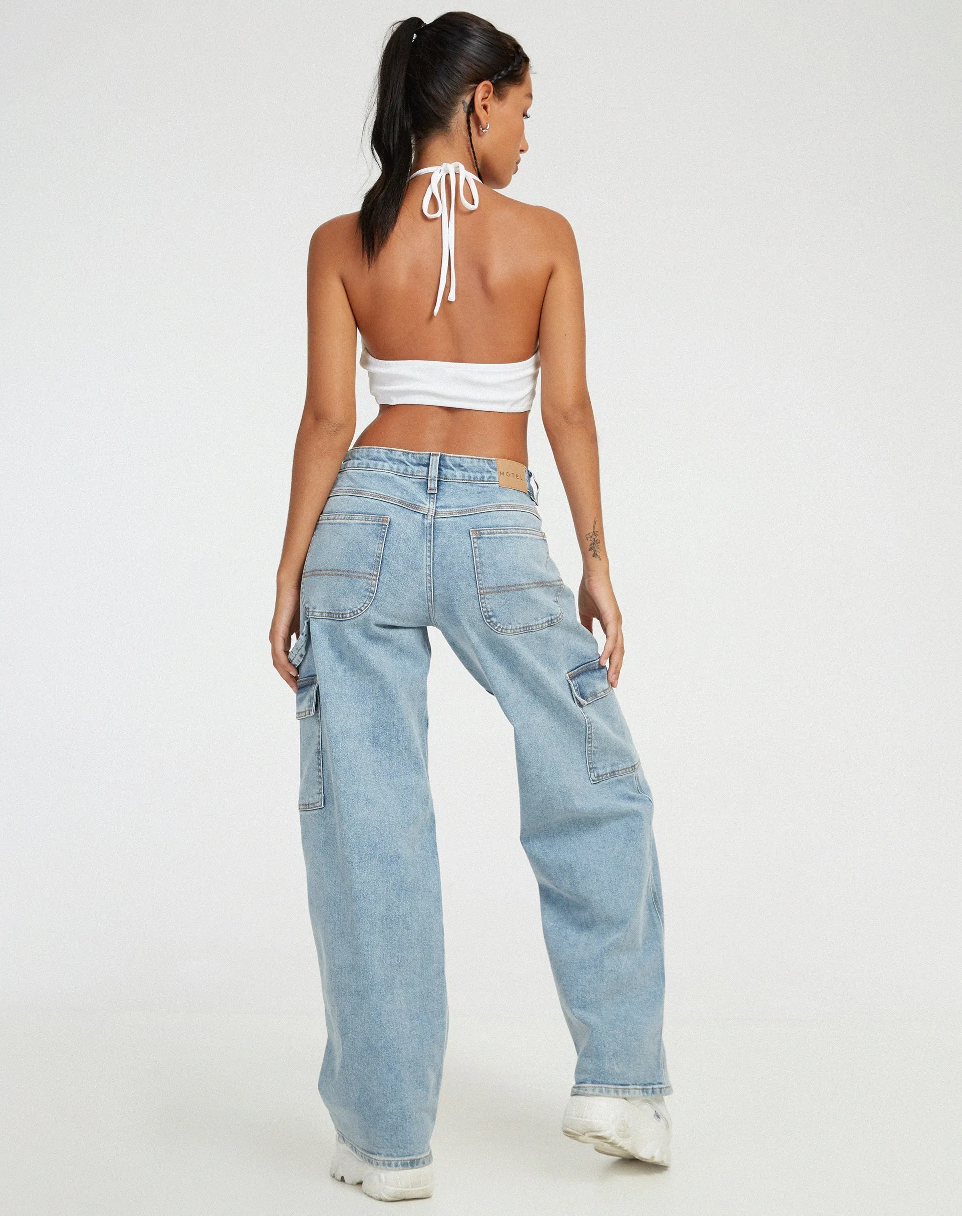 Ketida Crop Top in White Diamante sold by Motel Rocks product image thumbnail 5