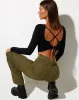 Lali Crop Top in Black sold by Motel Rocks