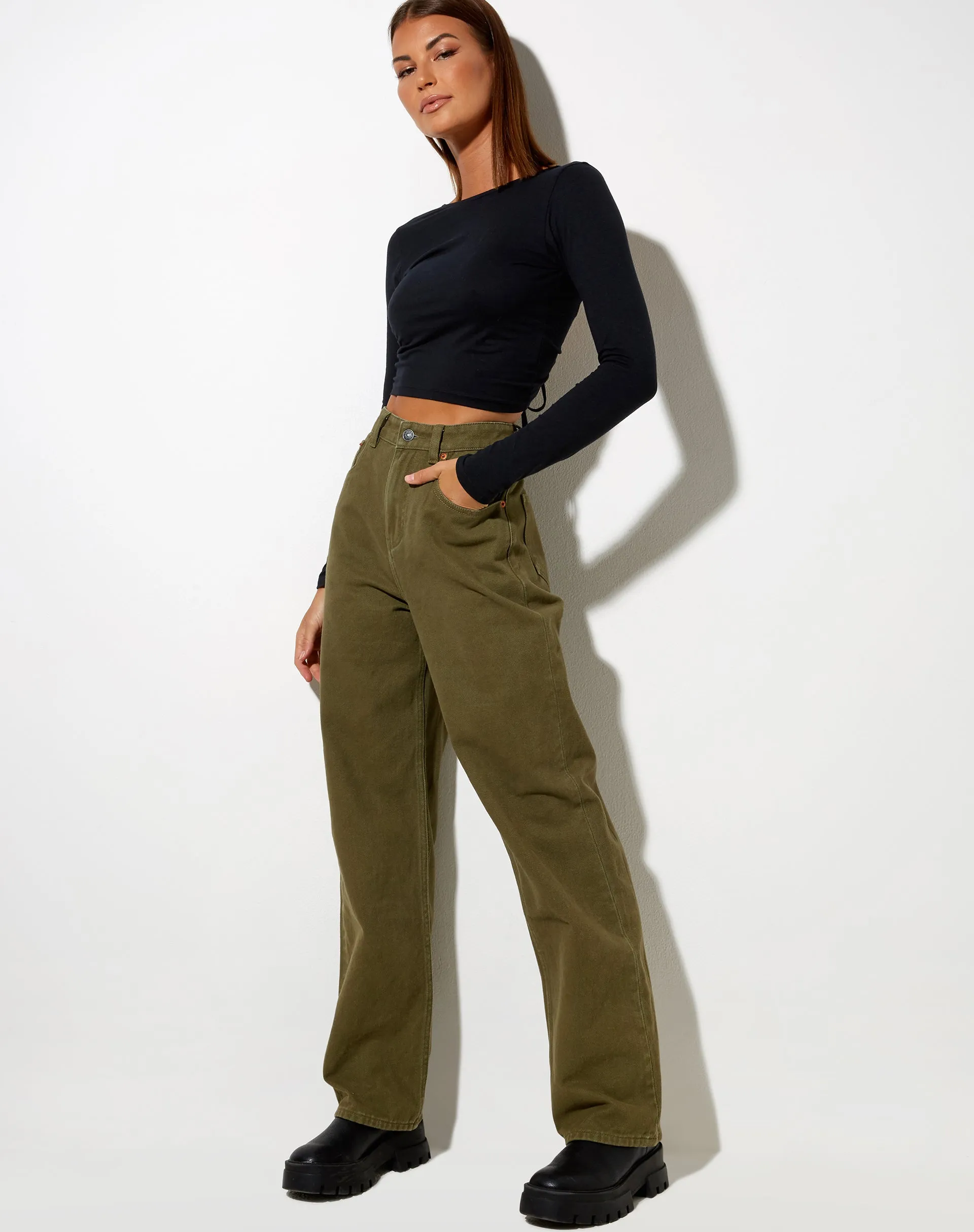 Lali Crop Top in Black sold by Motel Rocks product image thumbnail 3