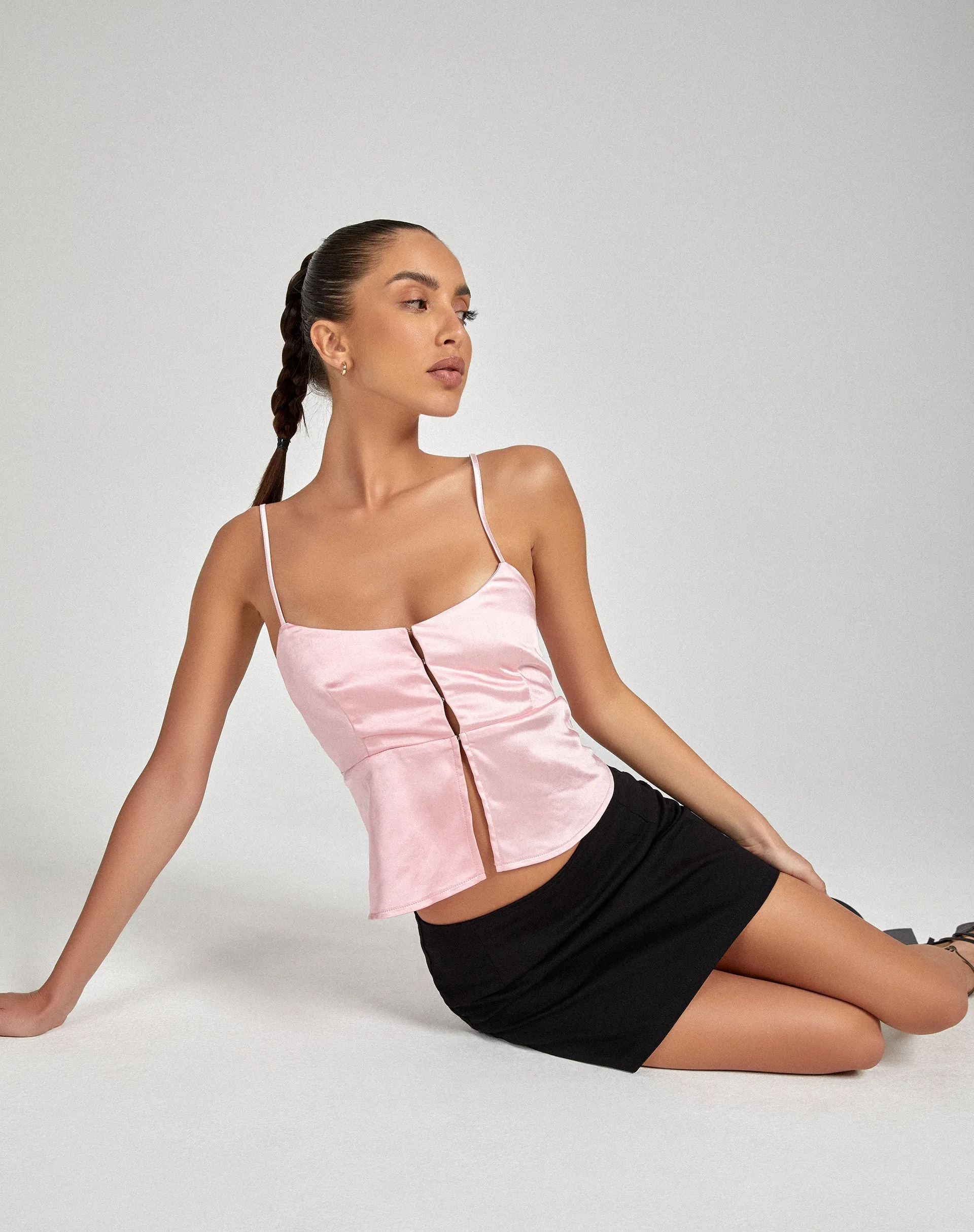 Kayana Cami Top in Satin Pink sold by Motel Rocks product image thumbnail 3