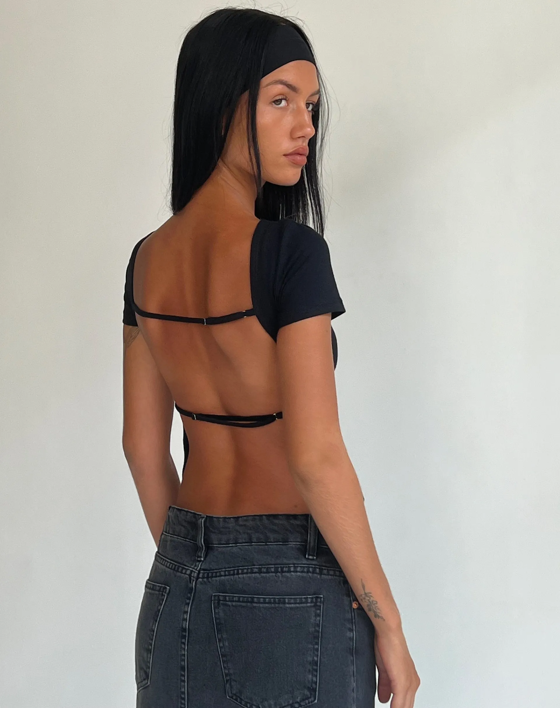 Anita Open Back Top in Black sold by Motel Rocks product image thumbnail 5