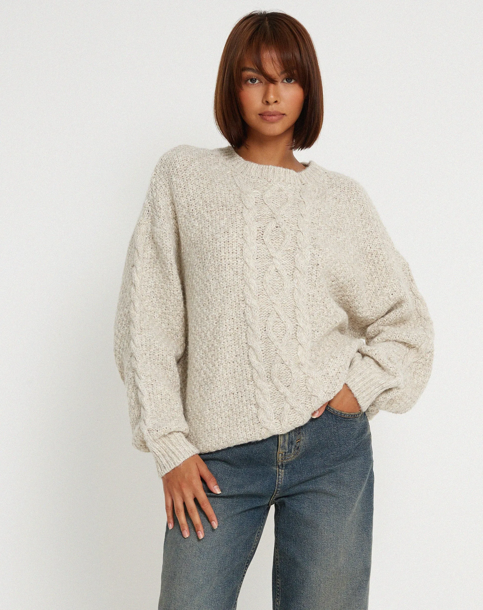 Chalih Jumper in Oatmeal sold by Motel Rocks product image thumbnail 3